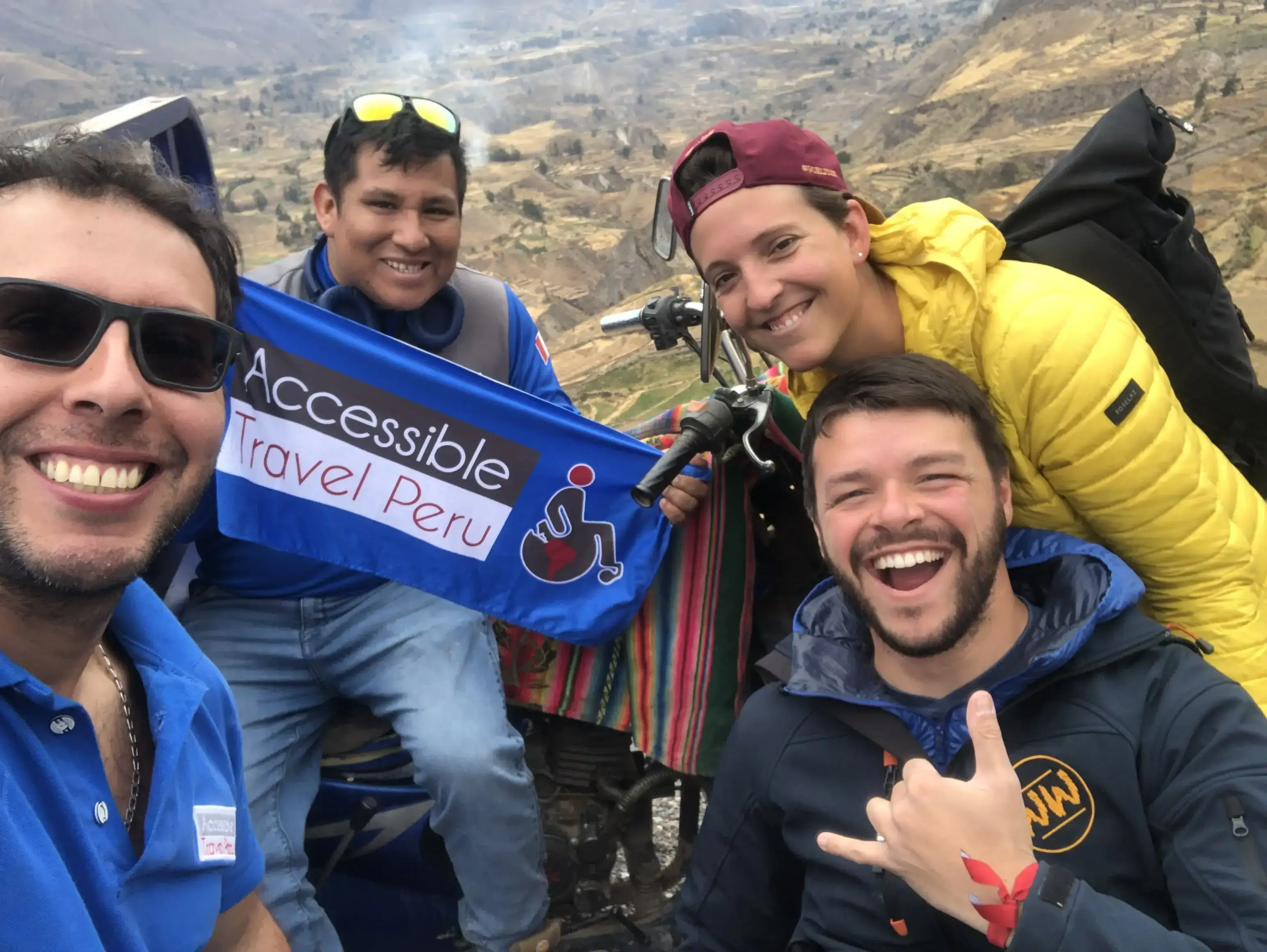 Pierre Cabon from France accessible Peru Colca Canyon tour Accessible Travel Peru flag